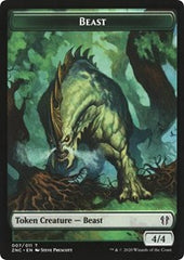 Beast // Saproling Double-Sided Token [Zendikar Rising Commander Tokens] | Tables and Towers