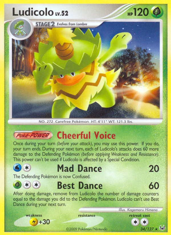 Ludicolo (34/127) [Platinum: Base Set] | Tables and Towers