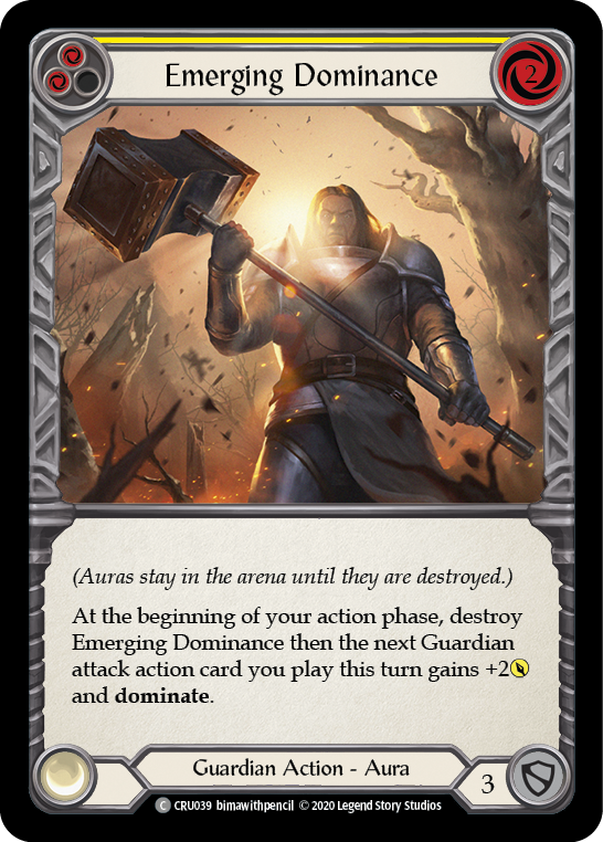 Emerging Dominance (Yellow) [CRU039] (Crucible of War)  1st Edition Rainbow Foil | Tables and Towers