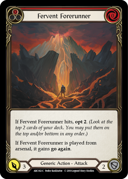 Fervent Forerunner (Red) [ARC182-C] (Arcane Rising)  1st Edition Normal | Tables and Towers