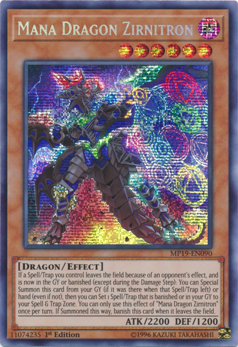 Mana Dragon Zirnitron [MP19-EN090] Prismatic Secret Rare | Tables and Towers