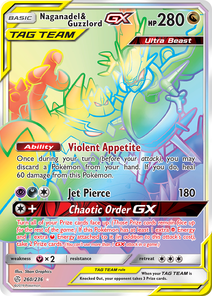 Naganadel & Guzzlord GX (260/236) [Sun & Moon: Cosmic Eclipse] | Tables and Towers