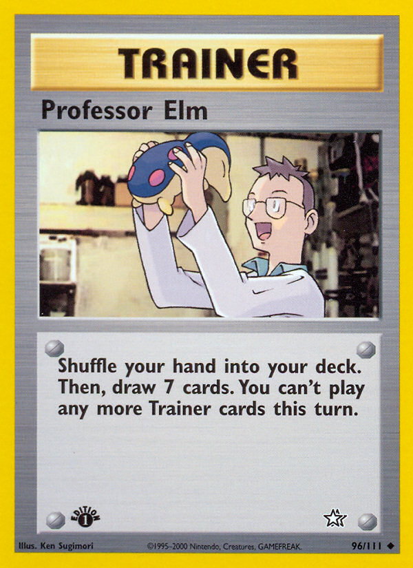 Professor Elm (96/111) [Neo Genesis 1st Edition] | Tables and Towers