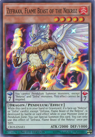 Zefraxa, Flame Beast of the Nekroz [CROS-ENAE1] Super Rare | Tables and Towers