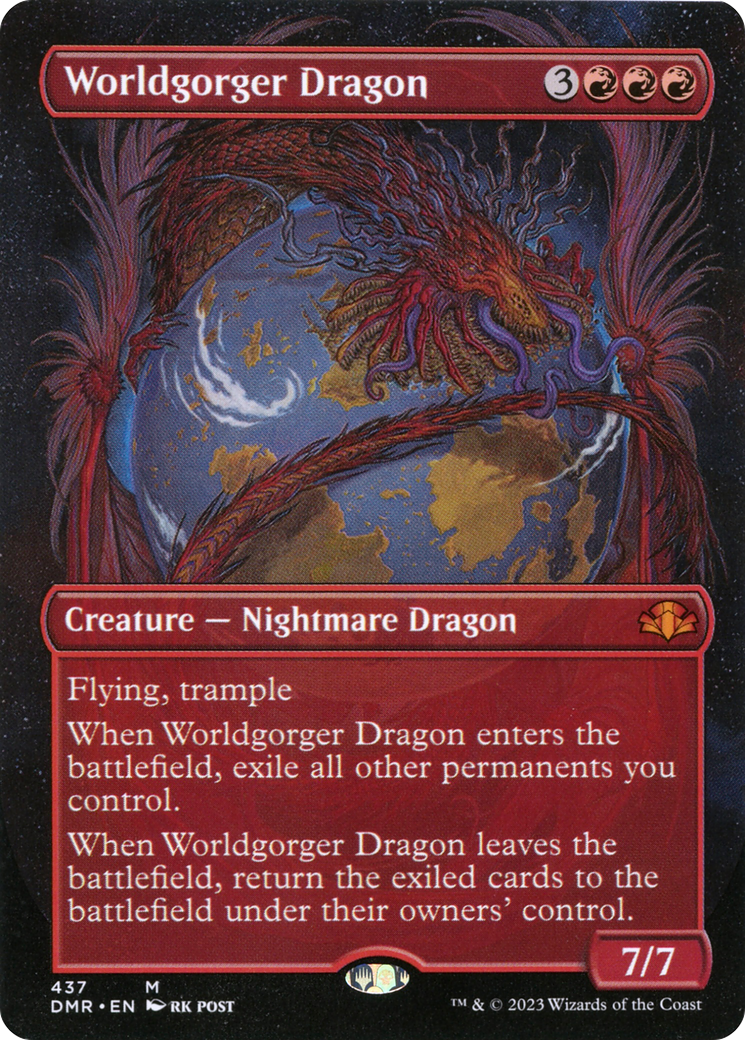 Worldgorger Dragon (Borderless Alternate Art) [Dominaria Remastered] | Tables and Towers