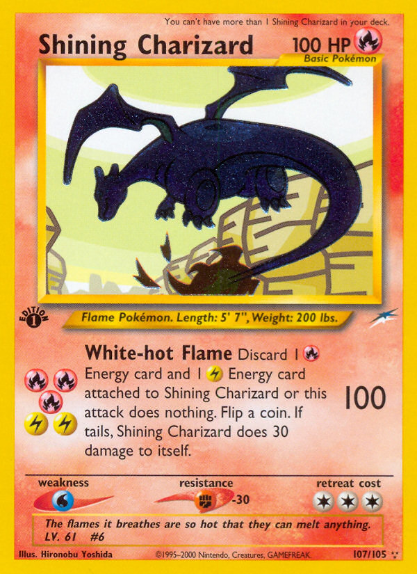 Shining Charizard (107/105) [Neo Destiny 1st Edition] | Tables and Towers