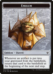 Daretti, Scrap Savant Emblem // Thopter Double-Sided Token [Commander 2016 Tokens] | Tables and Towers