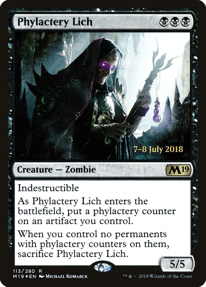 Phylactery Lich [Core Set 2019 Prerelease Promos] | Tables and Towers