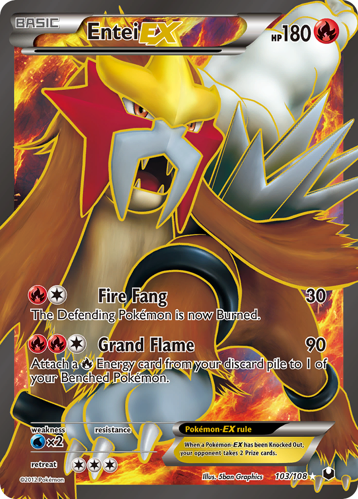 Entei EX (103/108) [Black & White: Dark Explorers] | Tables and Towers