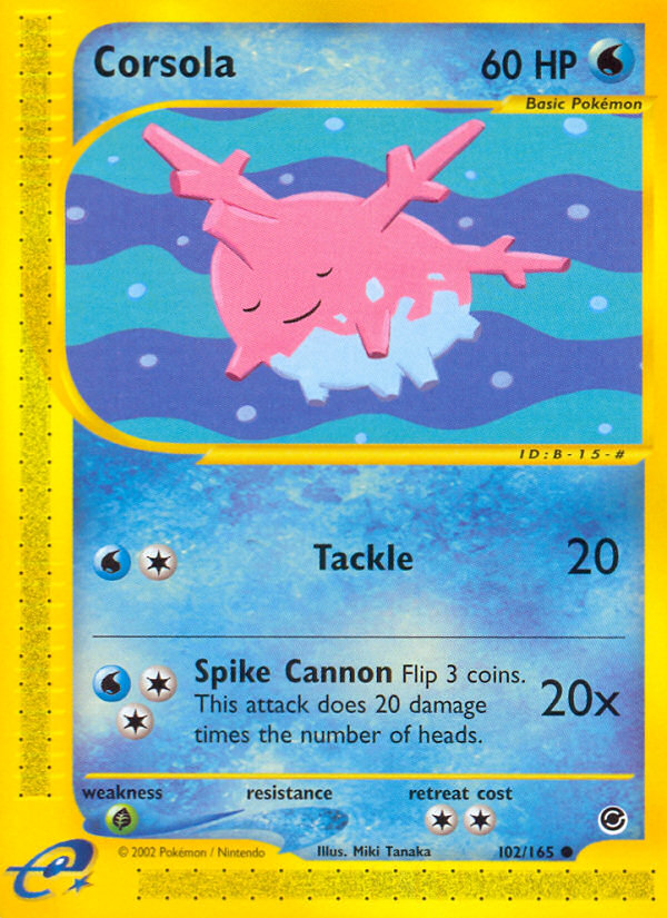 Corsola (102/165) [Expedition: Base Set] | Tables and Towers