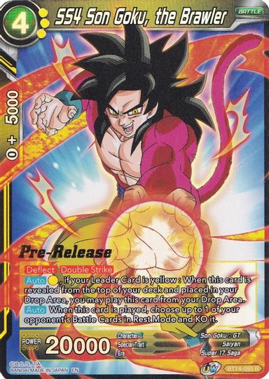 SS4 Son Goku, the Brawler (BT14-095) [Cross Spirits Prerelease Promos] | Tables and Towers