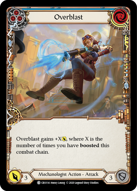 Overblast (Blue) [CRU114] (Crucible of War)  1st Edition Rainbow Foil | Tables and Towers