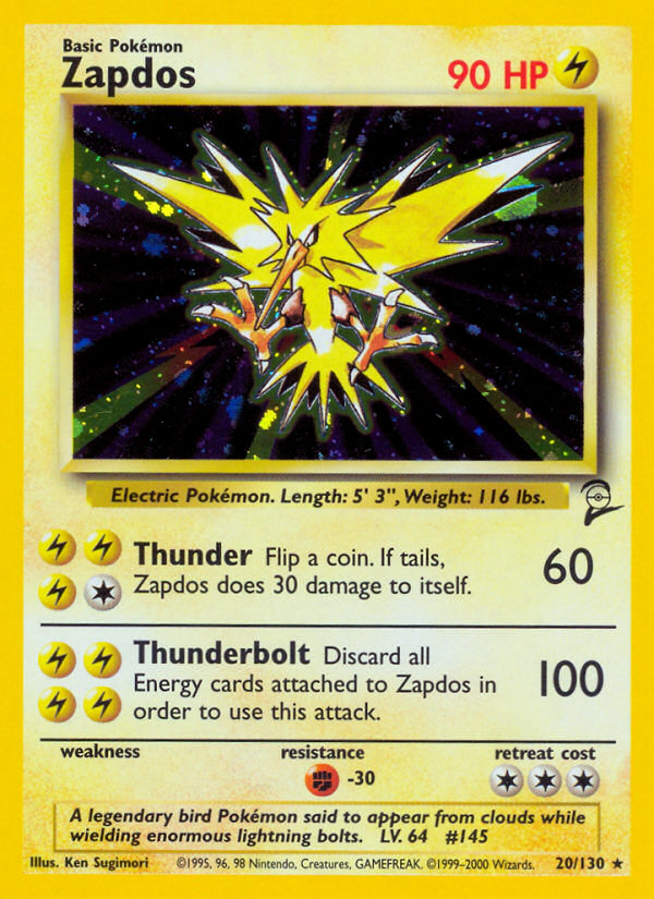 Zapdos (20/130) [Base Set 2] | Tables and Towers