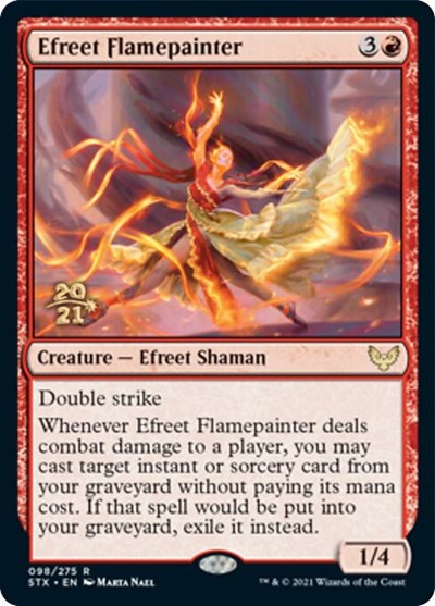 Efreet Flamepainter [Strixhaven: School of Mages Prerelease Promos] | Tables and Towers