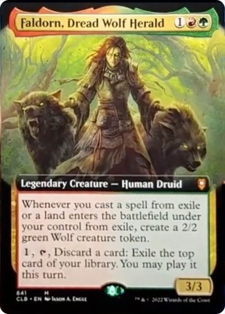 Faldorn, Dread Wolf Herald (Extended Art) [Commander Legends: Battle for Baldur's Gate] | Tables and Towers