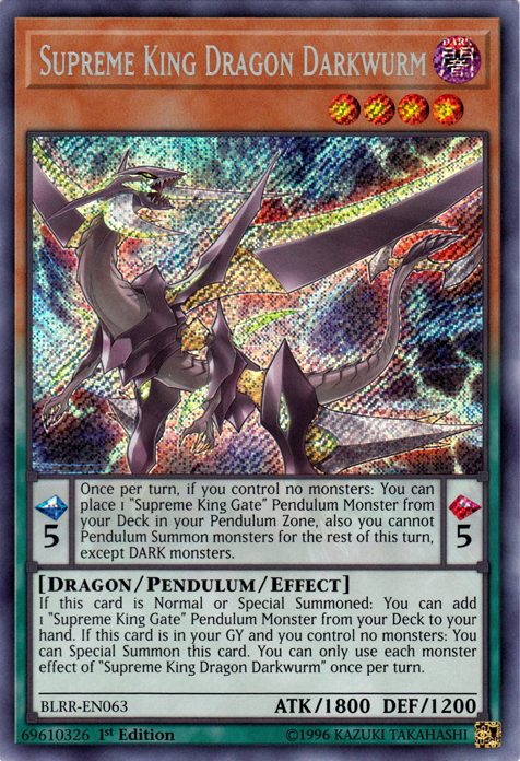 Supreme King Dragon Darkwurm [BLRR-EN063] Secret Rare | Tables and Towers