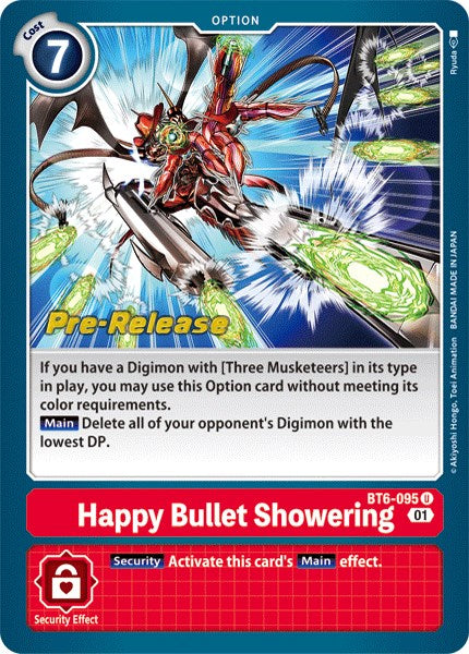 Happy Bullet Showering [BT6-095] [Double Diamond Pre-Release Cards] | Tables and Towers