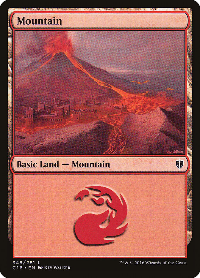 Mountain (348) [Commander 2016] | Tables and Towers