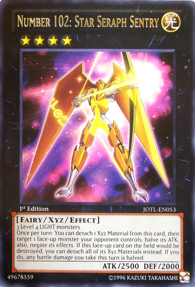 Number 102: Star Seraph Sentry [JOTL-EN053] Rare | Tables and Towers