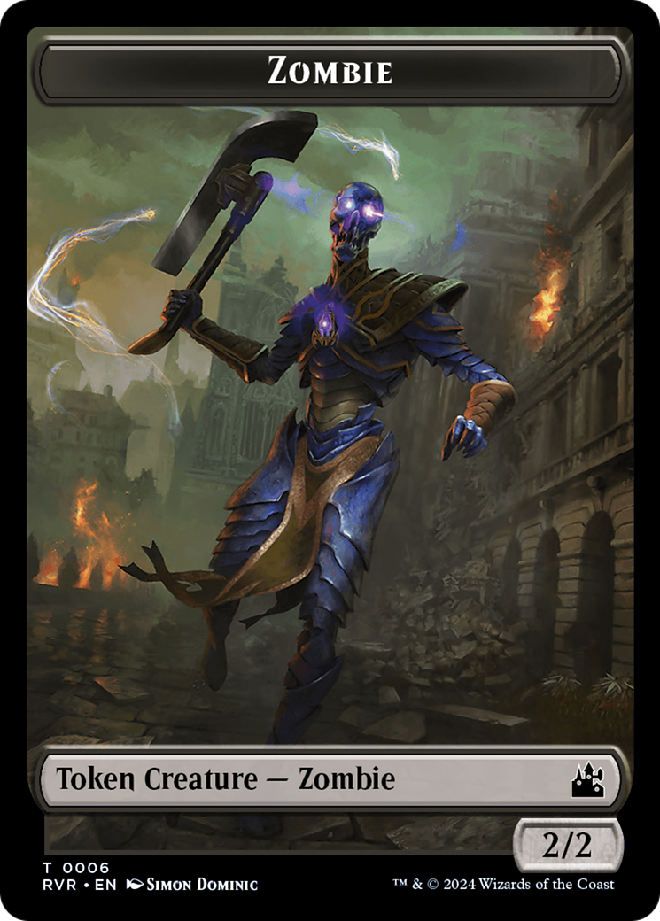 Zombie Token [Ravnica Remastered Tokens] | Tables and Towers