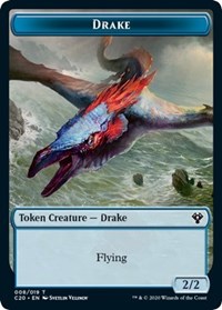 Drake // Insect (018) Double-Sided Token [Commander 2020 Tokens] | Tables and Towers