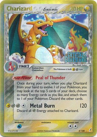 Charizard (4/100) (Delta Species) (Stamped) [EX: Crystal Guardians] | Tables and Towers