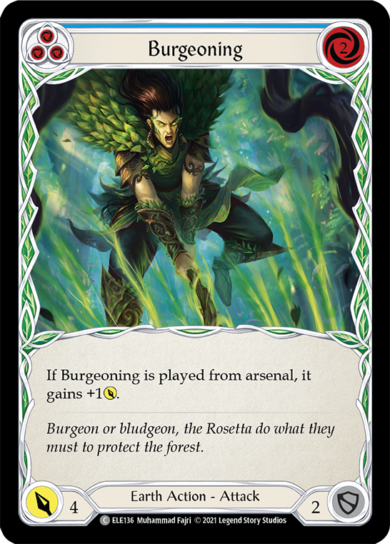 Burgeoning (Blue) [ELE136] (Tales of Aria)  1st Edition Normal | Tables and Towers