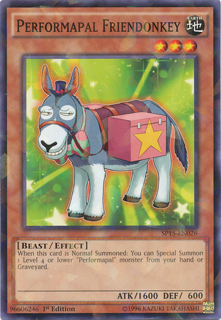 Performapal Friendonkey [SP15-EN026] Shatterfoil Rare | Tables and Towers