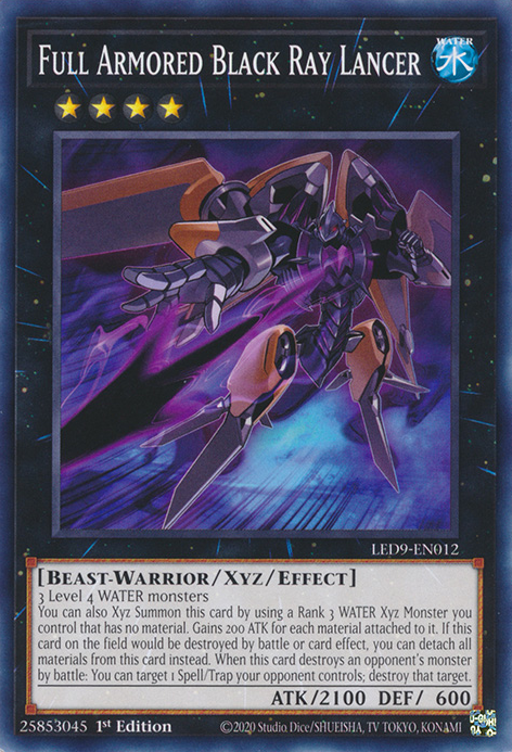 Full Armored Black Ray Lancer [LED9-EN012] Common | Tables and Towers