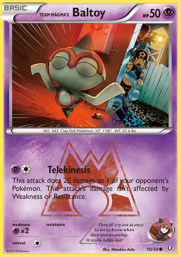 Team Magma's Baltoy (10/34) [XY: Double Crisis] | Tables and Towers