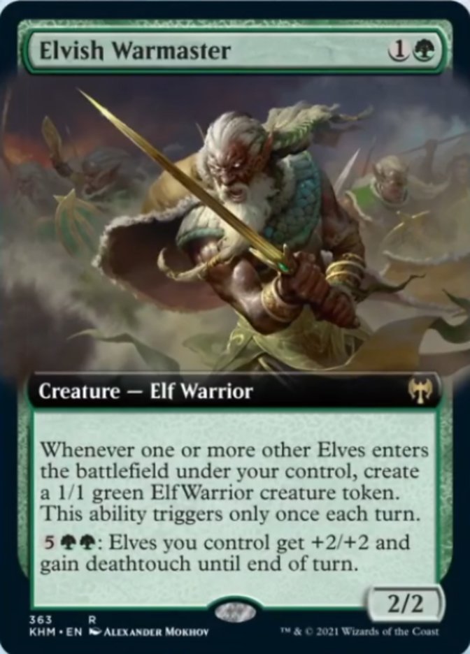 Elvish Warmaster (Extended Art) [Kaldheim] | Tables and Towers