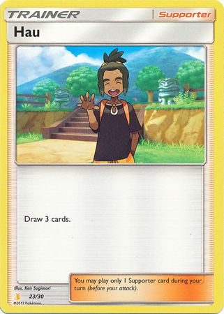 Hau (23/30) [Sun & Moon: Trainer Kit - Alolan Raichu] | Tables and Towers