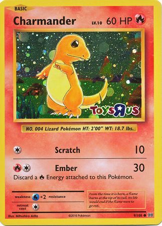 Charmander (9/108) (Toys R Us Promo) [XY: Evolutions] | Tables and Towers