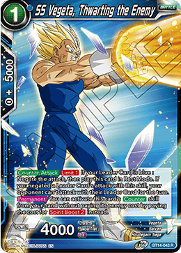 SS Vegeta, Thwarting the Enemy (BT14-043) [Cross Spirits] | Tables and Towers