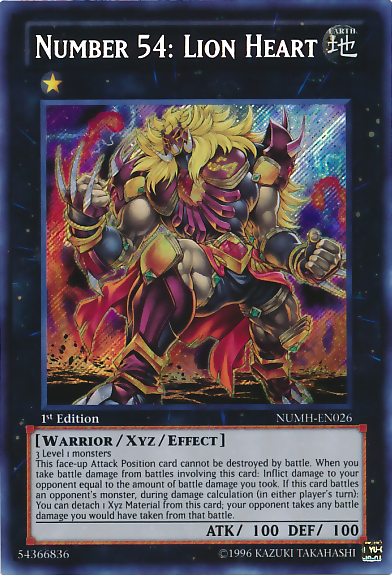 Number 54: Lion Heart [NUMH-EN026] Secret Rare | Tables and Towers