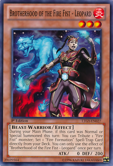 Brotherhood of the Fire Fist - Leopard [LTGY-EN027] Common | Tables and Towers