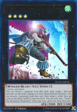 Castel, the Skyblaster Musketeer [DUDE-EN018] Ultra Rare | Tables and Towers