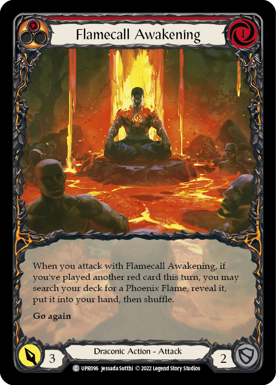 Flamecall Awakening (Extended Art) [UPR096] (Uprising)  Rainbow Foil | Tables and Towers