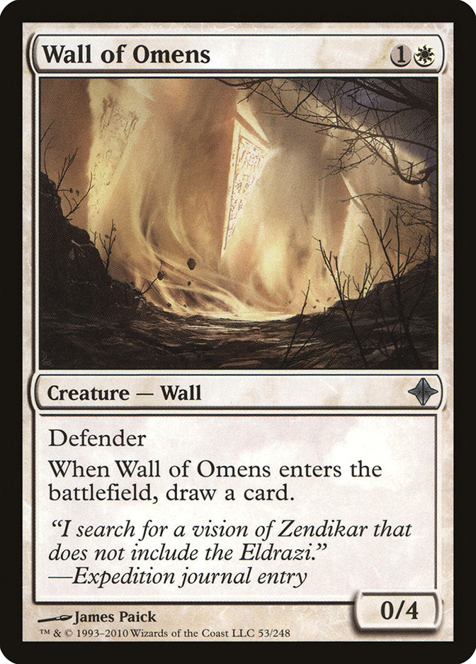 Wall of Omens [Rise of the Eldrazi] | Tables and Towers