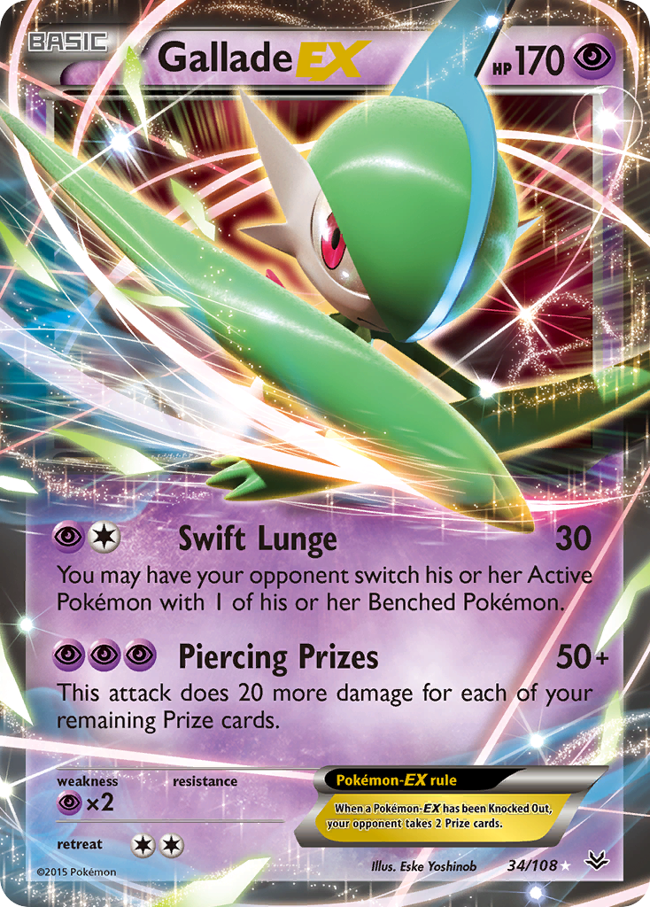 Gallade EX (34/108) [XY: Roaring Skies] | Tables and Towers