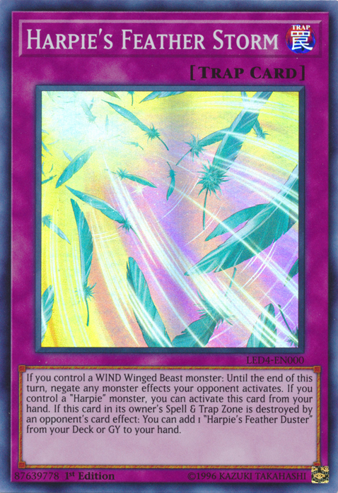 Harpie's Feather Storm [LED4-EN000] Super Rare | Tables and Towers