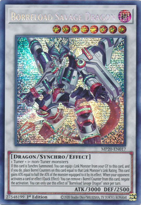 Borreload Savage Dragon [MP20-EN017] Prismatic Secret Rare | Tables and Towers