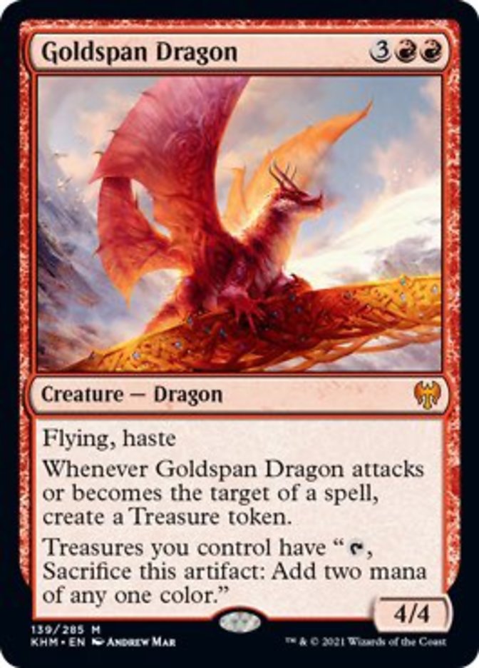 Goldspan Dragon [Kaldheim] | Tables and Towers