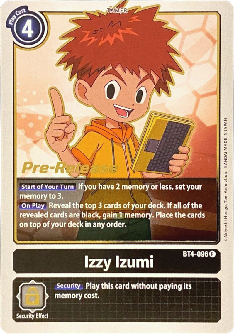 Izzy Izumi [BT4-096] [Great Legend Pre-Release Promos] | Tables and Towers