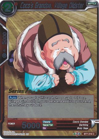 Coco's Grandpa, Village Oldster (BT7-016_PR) [Assault of the Saiyans Prerelease Promos] | Tables and Towers