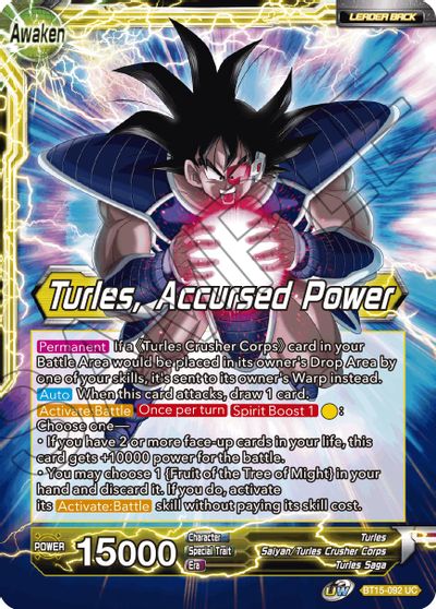 Turles // Turles, Accursed Power (BT15-092) [Saiyan Showdown] | Tables and Towers