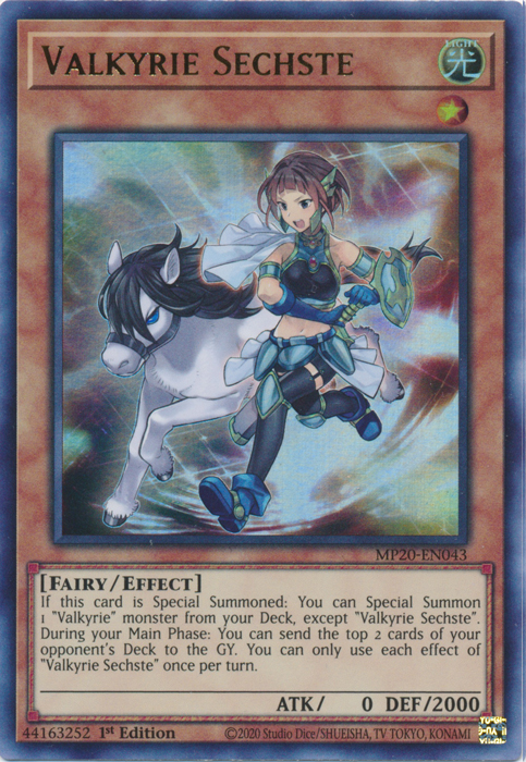 Valkyrie Sechste [MP20-EN043] Ultra Rare | Tables and Towers