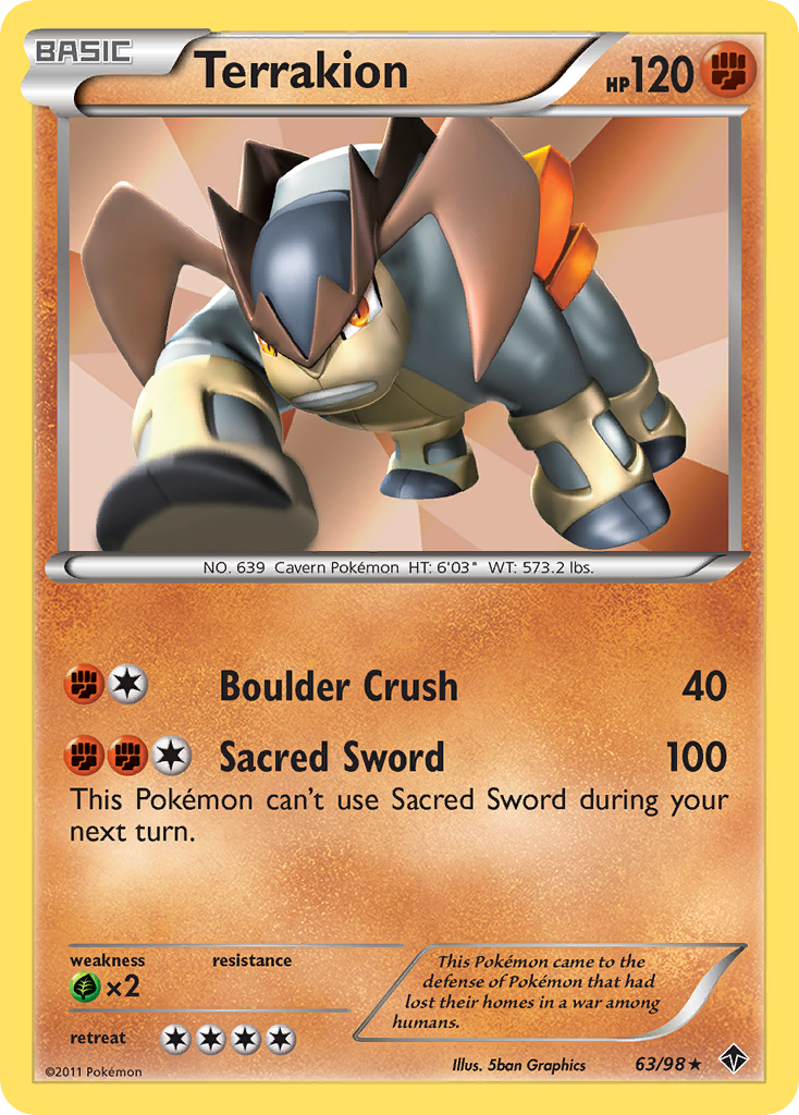 Terrakion (63/98) [Black & White: Emerging Powers] | Tables and Towers