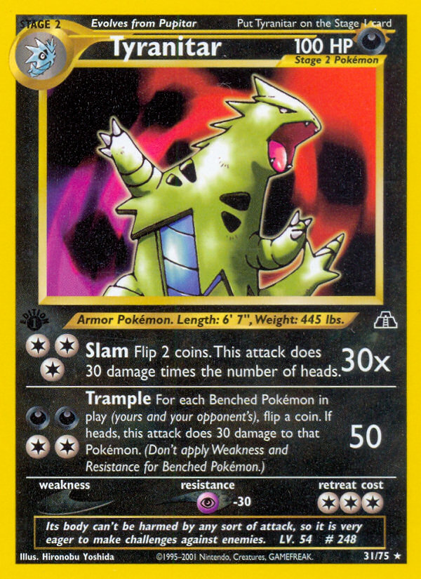 Tyranitar (31/75) [Neo Discovery 1st Edition] | Tables and Towers