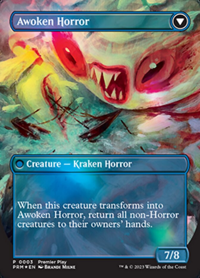 Thing in the Ice // Awoken Horror (Borderless Alternate Art) [Regional Championship Qualifiers 2023] | Tables and Towers